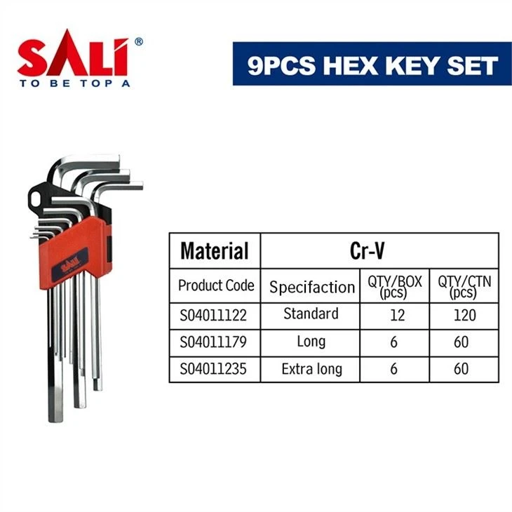 9pcs Hex Key Allen Key Wrench Set